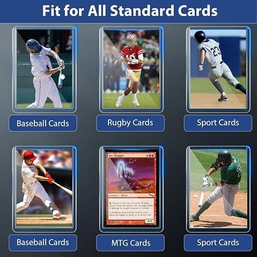 200 Card Sleeves Hard Plastic, 3"x 4" Trading Card Holder, Sports Cards Protectors for Top Baseball Game Sports Cards Cases (100 Hard Sleeve + 100 Soft Sleeves) thumbnail 5