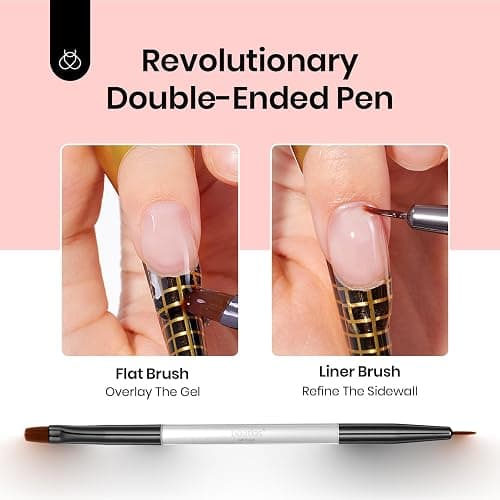 Beetles Builder Gel for Nails-10 in 1 30g *3 Colors Builder Gel Nail Kit Nail Extension Clear Nude Pink Hard Gel Sculpted Gel with Base Top Coat Nail Forms Nail Pen Nail Art Manicurist Gift for Women - 0-0-Builder Sculpture Gel Kit thumbnail 3