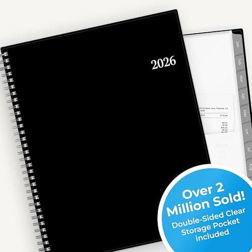 Blue Sky 2026 Weekly and Monthly Planner Calendar, Includes January 2026 - December 2026, 8.5" x 11", Flexible Cover, Wirebound, Laminated Tabs, Storage Pocket, Enterprise thumbnail 6