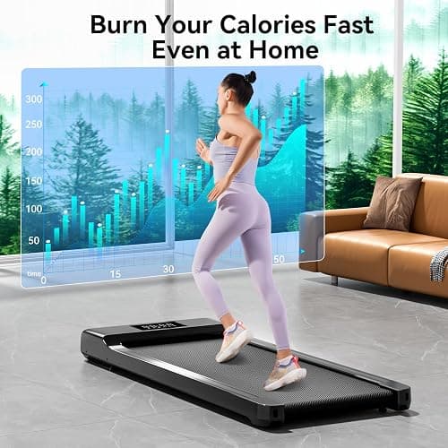 Walking Pad Treadmills for Home Office, Under Desk Walk Mat with APP and Remote Control, 3 in 1 Portable Exercise Equipment, Compact Jogging Running Machine for Small Space, 250 Lbs Capacity thumbnail 3