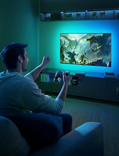 Govee HDMI 2.1 Sync Box 2, AI Sync Box with TV Backlight, Supports 8K@60Hz, 4K@144Hz, VRR and ALLM, Works with Matter and Alexa, RGBIC LED Light Strip for 55-65 inch TVs, 75 LEDs/m thumbnail 9