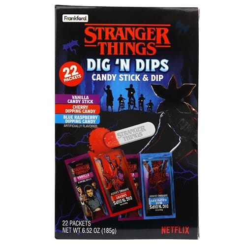 Stranger Things Candy, Vanilla Sticks with Fruit Flavored Powder, 22 Individual Hand Out Packets, 6.52 Ounces thumbnail 3