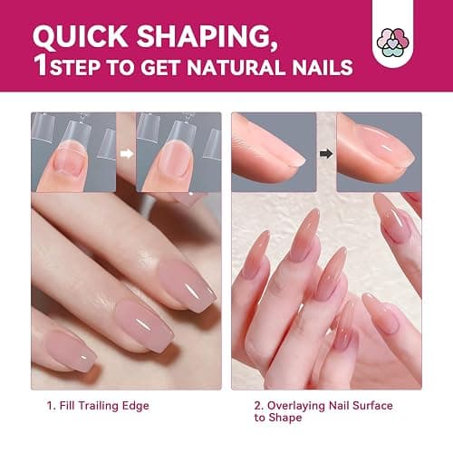Saviland All-In-1 Nail Builder Gels Kit: 6 Classic Colors Builder NailGel With Drill Mini Nail Lamp Nail Glue Gel Base Top Coat, Hard Gel for Nail Extension Builder Gels for Nails Starter Kits thumbnail 5
