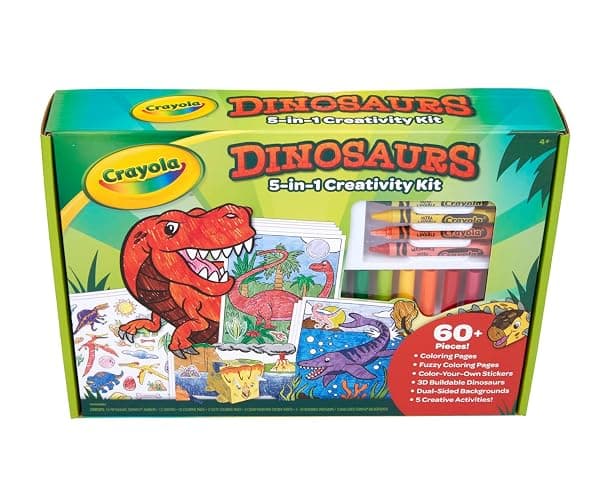 Crayola Dinosaur 5-in-1 Art Kit for Kids, Dinosaur Toys, Kids Art Set, Dinosaur Gift for Boys & Girls, Ages 4+ thumbnail 2