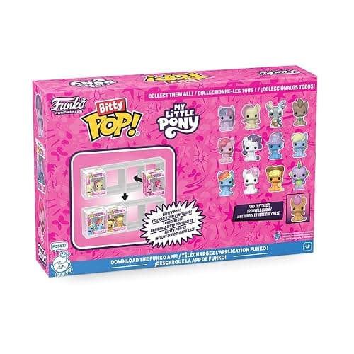 Funko Pop! Bitty: My Little Pony - Pinkie Pie, Rarity, Trixie, and Derpy - 0.9 Inch (2.2 Cm) - Cartoon Collectable - Gift Idea - Stackable Display Shelf Included thumbnail 2