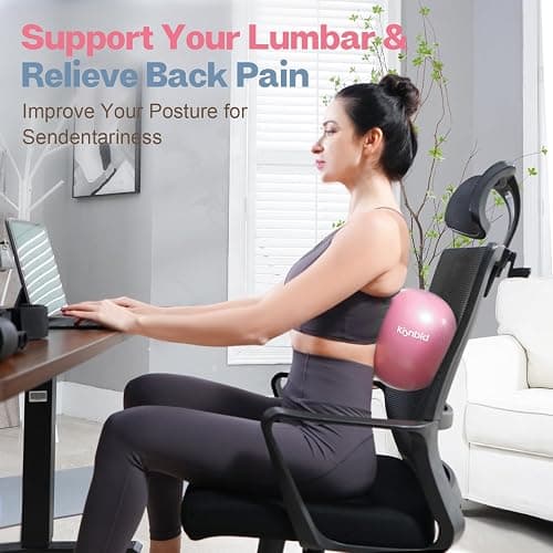 kisnbld Small Exercise Ball, 9 Inch Mini Pilates Ball, Anti Burst and Slip Resistant Mini Yoga Ball for Stability, Fitness, Physical Therapy, Stretching & Core Strength Workout at Home Gym & Office thumbnail 3
