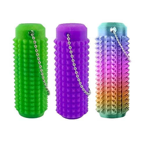 3PC Little Ouchies Fidget Toys Adults, Pain Stim Fidget Anxiety Relief Pain Stim Pocket Sensory Toys for Anxiety and Stress Reduction,Portable Travel Stress Relief Spiky Fidget Keychain (Style-2) thumbnail 8