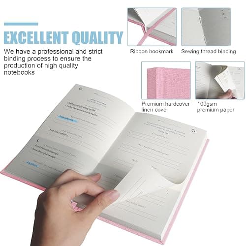 Gratitude Journal Daily Affirmations with Simple Guided Format-Undated Life Planner, Daily Planner, For You More Happiness, Positivity, Affirmation, Mindfulness&Self Care(Pink) thumbnail 3