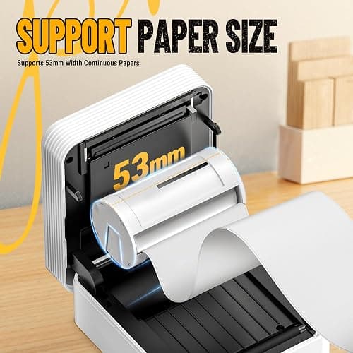 Nelko Sticker Printer, PM230 Print Pod Mini Bluetooth Portabel Sticker Maker with 3 Rolls Paper, Print Pods with Multiple Templates for Phone & Tablet, Smart AI APP，Valentine's Day Gifts, White thumbnail 7