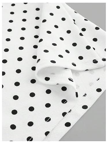 Verdusa Women's Polka Dots Bow Lace Cami Top Sleeveless V Neck Fitted Camisole Y2k Going Out Tops thumbnail 4