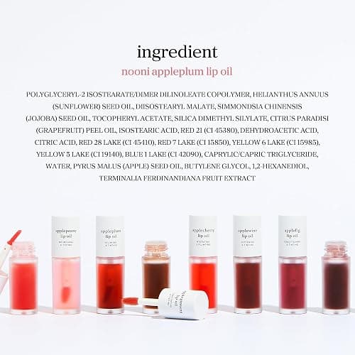NOONI Korean Lip Oil - Appleplum | Long-Lasting, Moisturizing, Plumping, Revitalizing for Dry Lips, Waterproof, No Peel Off, Korean Tint, Hydrating Lip Stain, Nourishing Crystal Clear, 0.12 FL Oz thumbnail 11