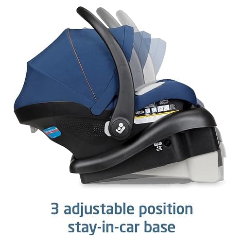 Maxi-Cosi Mico Luxe Infant Car Seat with Base, Rear Facing Car Seat For Babies, Baby Carseat 4-30 lbs, Baby Car Seats, Infant Car Seats, New Hope Navy - Image 1