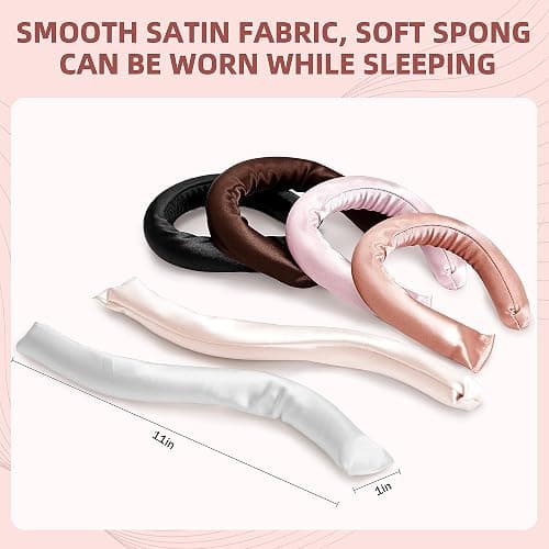 Heatless Curls Overnight Rods - 6 Pcs No-Heat Blowout Hair Curler Set, Hair Rollers for Long Hair with Bonnet for Sleeping thumbnail 6