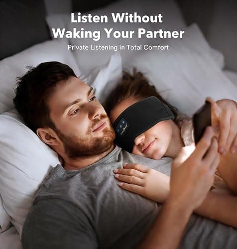 MUSICOZY Sleep Headphones Headband Bluetooth 5.4 Cool for Sleep & Sport | Comfortable Wireless Headband Earphones W/ Ultra-Thin Speakers. Perfect For Side Sleepers, Yoga, Travel & Relax. Great Gift thumbnail 6