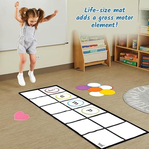 hand2mind Elkonin Box Floor Mat Activity Set, Phonemic Awareness, Ages 3+ | Phonics Games, Science of Reading Classroom Materials, Gross Motor Toys, Kids Active Play, Preschool Classroom Must Haves thumbnail 4