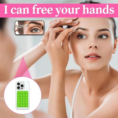 Qianeffort Phone Suction Pad - 6 PCS Multipurpose Suction Phone Holder for Shower, Car, Mirror & Selfies thumbnail 6