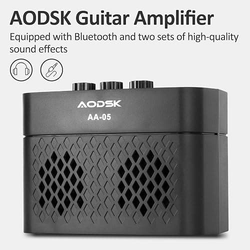 AODSK Electric Guitar with Amp Beginner Kit 39 Inch Solid Body Full Size,All Accessories,Digital Tuner,Six Strings,Four Picks,Tremolo Bar,Strap,Gig Bag,Starter kit (Blue-HSS) thumbnail 8