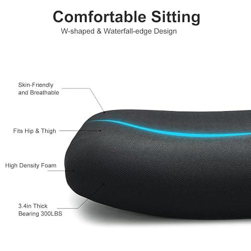 Ticova Ergonomic Office Chair - High Back Desk Chair with Adjustable Lumbar Support, Headrest & 3D Armrest thumbnail 7