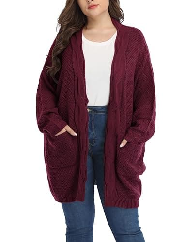 Shiaili Classic Plus Size Sweaters for Women Oversized Long Cardigans - Image 1