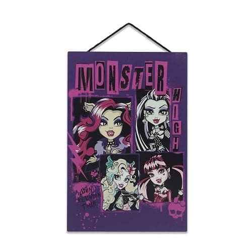 Monster High Freaky Fab Hanging Wood Wall Decor | Fun Monster High Sign for Bedroom or Movie Room - Image 1