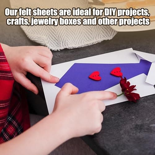 Biaungdo 6 Pcs Self Adhesive Felt Sheets, Black Felt Sheet with Adhesive Backing, 8 x 12 Inch Felts Fabric Peel and Stick Felts Liners for Arts Crafts Drawer Jewelry Box(A4 Size) thumbnail 5