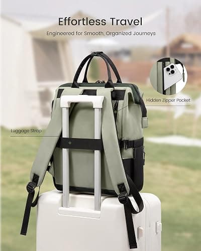 LOVEVOOK Laptop Backpack for Women, 17 Inch Travel Backpack for Work College Business, Water Resistant Teacher Nurse Bag with Large Capacity, School Bookbag Bags Cute Daypack for Woman Girls thumbnail 6