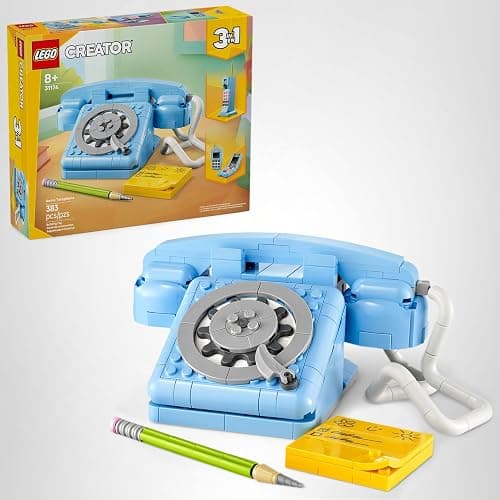 LEGO Creator 3 in 1 Retro Telephone Kids Toy - Home Decor for Bedroom or Kids Room - Building Toy and Learning Playset for Girls & Boys, Ages 8+ - Gift Idea for Birthdays or Special Occasions - 31174 thumbnail 7