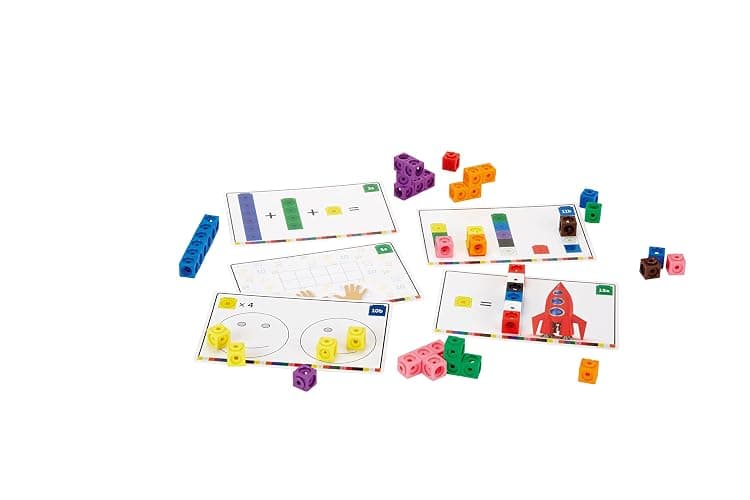 Learning Resources Kit Cubes MathLink – 100 Cubes Colorés + 30 Activités – Apprentissage des Maths Dès 4 Ans – Tri, Formes, Calcul – Idée Cadeau Éducatif thumbnail 5