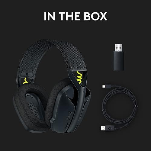 Logitech G435 Lightspeed & Bluetooth Wireless Gaming Headset - Lightweight Over-Ear Headphones, Built-in mics, 18h Battery, Dolby Atmos, PC, PS4, PS5, Nintendo Switch/Switch 2, Mobile - Black thumbnail 9