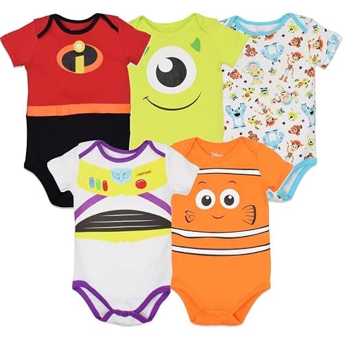 Disney Baby 5 Pack Bodysuits Newborn to Infant Sizes (Newborn - 24 Months) - Image 1