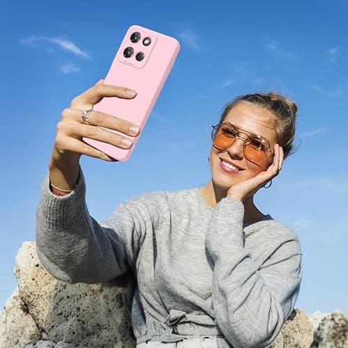 Compatible with Moto G Power 2025 Case: Liquid Silicon Protective Military,Grade Armor G Power 2025 Case,Heavy Duty Protection Phone Cases for G Power Pink thumbnail 6