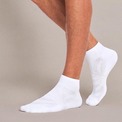 Lapulas 6 Pack Men's Ankle Socks with Cushion, Cotton Quarter Socks for Sport Training Running thumbnail 7