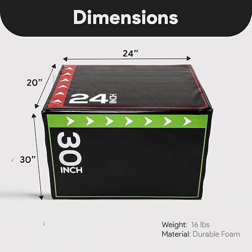 BalanceFrom 3-in-1 Foam Plyometric Jump Box for Home Gym with Multiple Height Options – Versatile Plyo with Non-Slip Surface for Strength, HIIT, Step-Ups, and Agility Training thumbnail 3