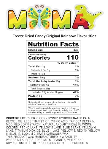 MiMa Pack of 3 Flavorful Freeze Dried Asteroids - Assorted Fruit Candy for a Unique, Crunchy Mima's Summer Mega Sale Treat (6oz, Original Rainbow) - Resealable Bag of Freeze-Dried Delights thumbnail 2