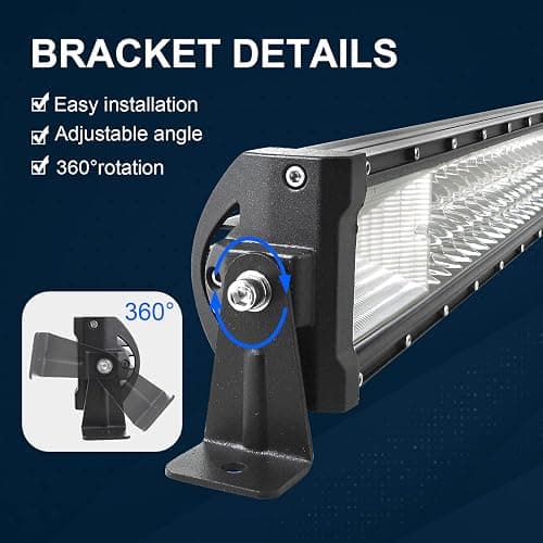 RIGIDON Barra Led Fuoristrada, 52" 130 cm 675W Tripla Fila Barra Luce Led Con Strobo Cablaggio Kit, Per Auto Camion SUV ATV Barca 4x4 Veicoli Offroad, Impermeabile Faretti Fendinebbia, 6000K Bianco - 52 pollici 675W + strobo + cablaggio thumbnail 5