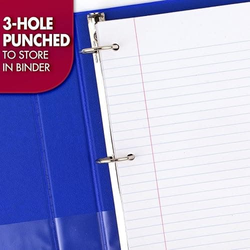 Mead Loose Leaf Paper, 3 Pack, Notebook Paper, Wide Ruled Filler Paper, Standard, 8 x 10.5, 200 Sheets per Pack (73183) thumbnail 4