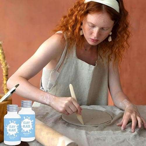 50ml Air Dry Clay Glaze, Protect Clay Surfaces, Delivers Gloss Glaze Effect | Gloss Glaze, Air Dry Clay Varnish, Waterproof, Dustproof,Prevents Clay Scratches & Wear thumbnail 7