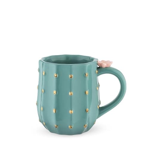 Pinky Up Cactus Ceramic Coffee Mugs, Tea Cups, Travel Mug, Latte Cup, Drinking Glasses for Chocolate, Milk, Cocktails, Mocktails, 10 oz, Set of 1 thumbnail 7