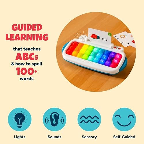 Chuckle & Roar Pop It! ABC & Spelling Keyboard – Interactive Alphabet & Sight Word Learning Toy with LED Lights, Soft Sensory Keys, 3 Grow-with-Me Modes, Screen-Free Educational Toy for Kids thumbnail 4