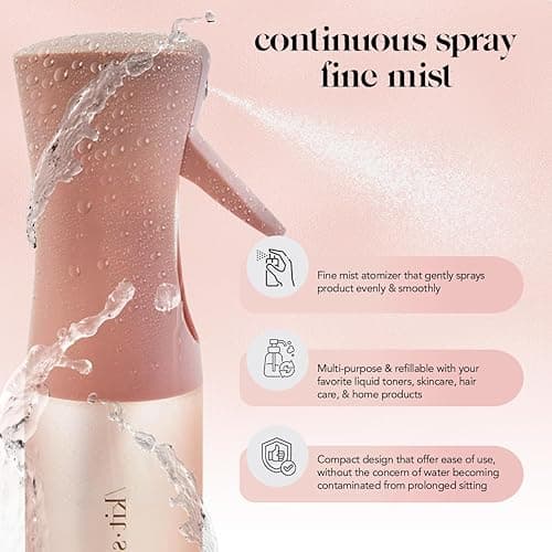 Kitsch Continuous Spray Bottle for Hair – Fine Mist Water Mister & Water Spray Bottle – Recycled Hair Spray Bottle – Spray Bottles for Cleaning, Styling, Plants & More – Terracotta, 150ml thumbnail 5