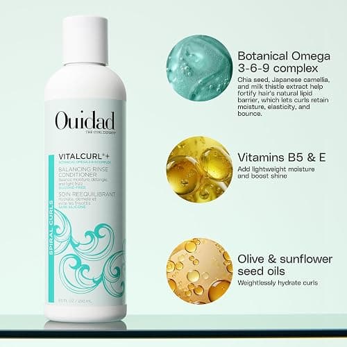 OUIDAD Vitalcurl+ Balancing Rinse Conditioner for Spiral Curls – Lightweight Hydrating Conditioner Detangles & Fights Frizz, Balances Hair's pH to Retain Moisture, Sulfate Free & Silicone Free thumbnail 3