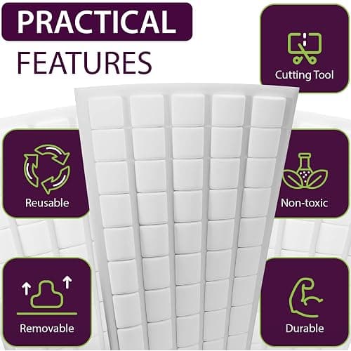 GreenFix Adhesive Mounting Putty - 100PCs White Sticky Tack for Wall Hanging - Poster Putty Removable Non Marking - Sticky Tac for Picture Poster Hanging Crafts thumbnail 3