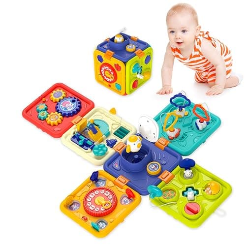 WIIBAAHO Montessori Toys for 1 Year Old Boy and Girl, Busy Board Educational Sensory Toddler Toys, 1 Year Old Boy Gifts - Image 1