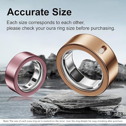 Hexasider 5 Pack Ring Cover Compatible with Oura Ring Gen 4/Oura Ring Gen 3 Horizon/Heritage, Abrasion-Resistant TPU Case for Oura Ring Protector Accessories for Oura Size 9 thumbnail 2