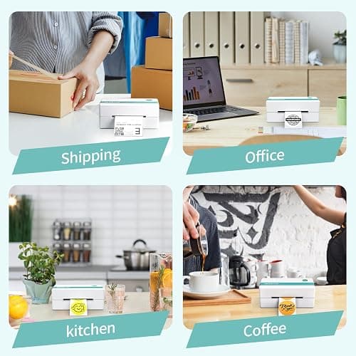 Rongta Thermal Shipping Label Printer, Bluetooth Wireless 4x6 Sticker Label Maker for Package, Compatible with Windows, Mac, Android & iPhone, Used for Small Business thumbnail 7