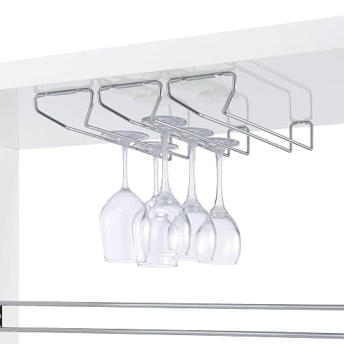 Coaster Home Furnishings - Prescott - Rectangular Wine Table with Clear Tempered Glass Shelves and Stemware Racks - Dining Room & Home Bar - White - 100167 thumbnail 8