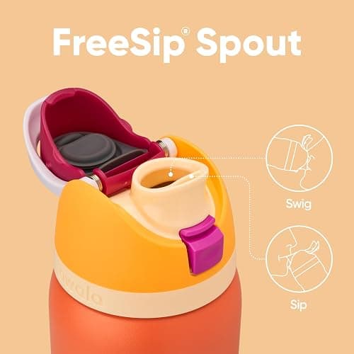 Owala FreeSip Insulated Stainless Steel Water Bottle with Straw for Sports, Travel, and School BPA-Free Sports Water Bottle, 32 oz, Citrus Crush thumbnail 2