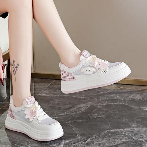 Women's Cute Cartoon Thick Sole Casual Shoes - Breathable mesh Upper, 1.77 inches Elevated Sole, Cute Decorative Embellishments thumbnail 5