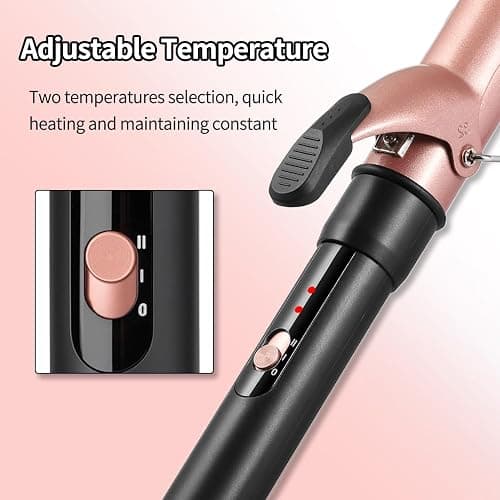 Curling Iron 1.25 inch, Haglater Hair Curler Quick Heating Curling Wand for Long Hair, Ceramic Barrel Curling Tongs with 2 Temperature thumbnail 8