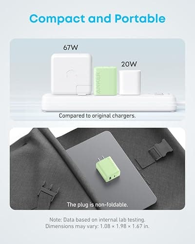 Anker iPhone Charger, 2-Pack 20W Fast USB C Charger Block, Type C Charger Fast Charging for iPhone 17/17 Pro Max/16 Series/iPad Pro and More (Green, 2 Pack & 2 Cable) thumbnail 5